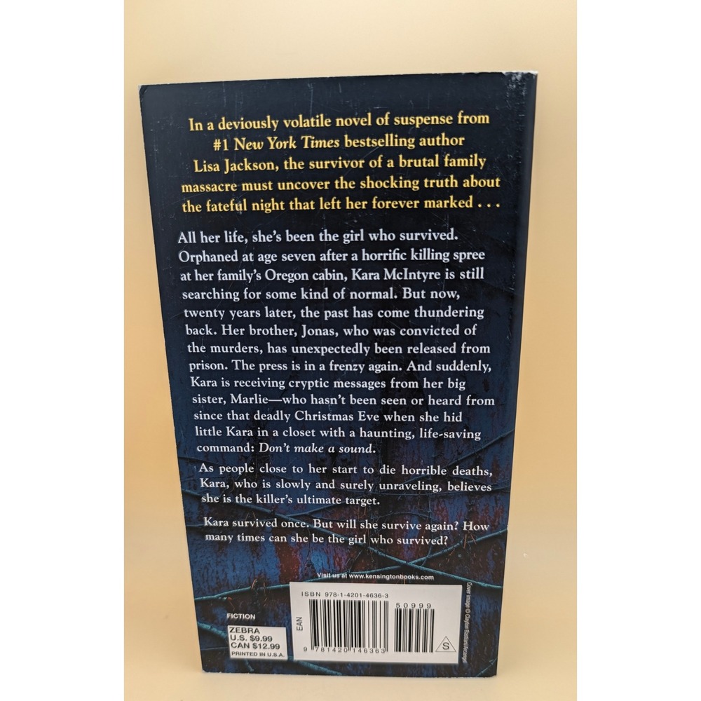 The Girl Who Survived Lisa Jackson Zebra Books Suspense Novel Paperback - Picture 3 of 3